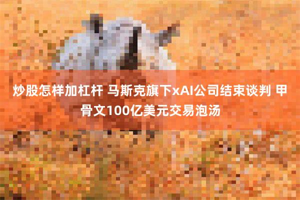 炒股怎样加杠杆 马斯克旗下xAI公司结束谈判 甲骨文100亿美元交易泡汤