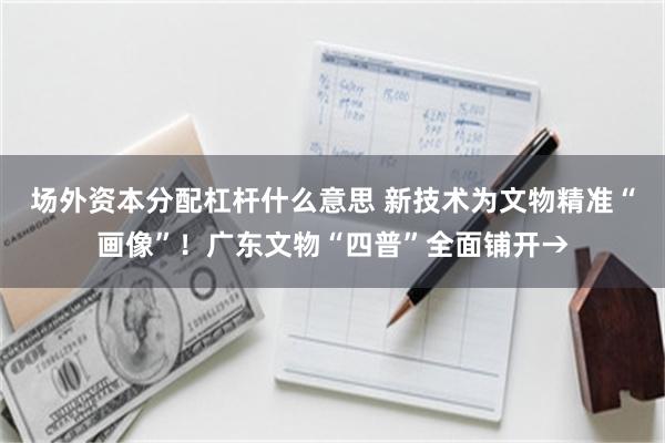 场外资本分配杠杆什么意思 新技术为文物精准“画像”！广东文物“四普”全面铺开→