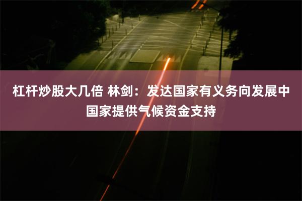 杠杆炒股大几倍 林剑：发达国家有义务向发展中国家提供气候资金支持